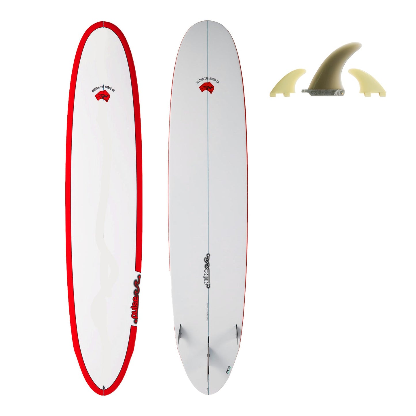9ft Pulse Round Tail Longboard Surfboard by Australian Board Co (Fins Included) Longboard Circle One Surf