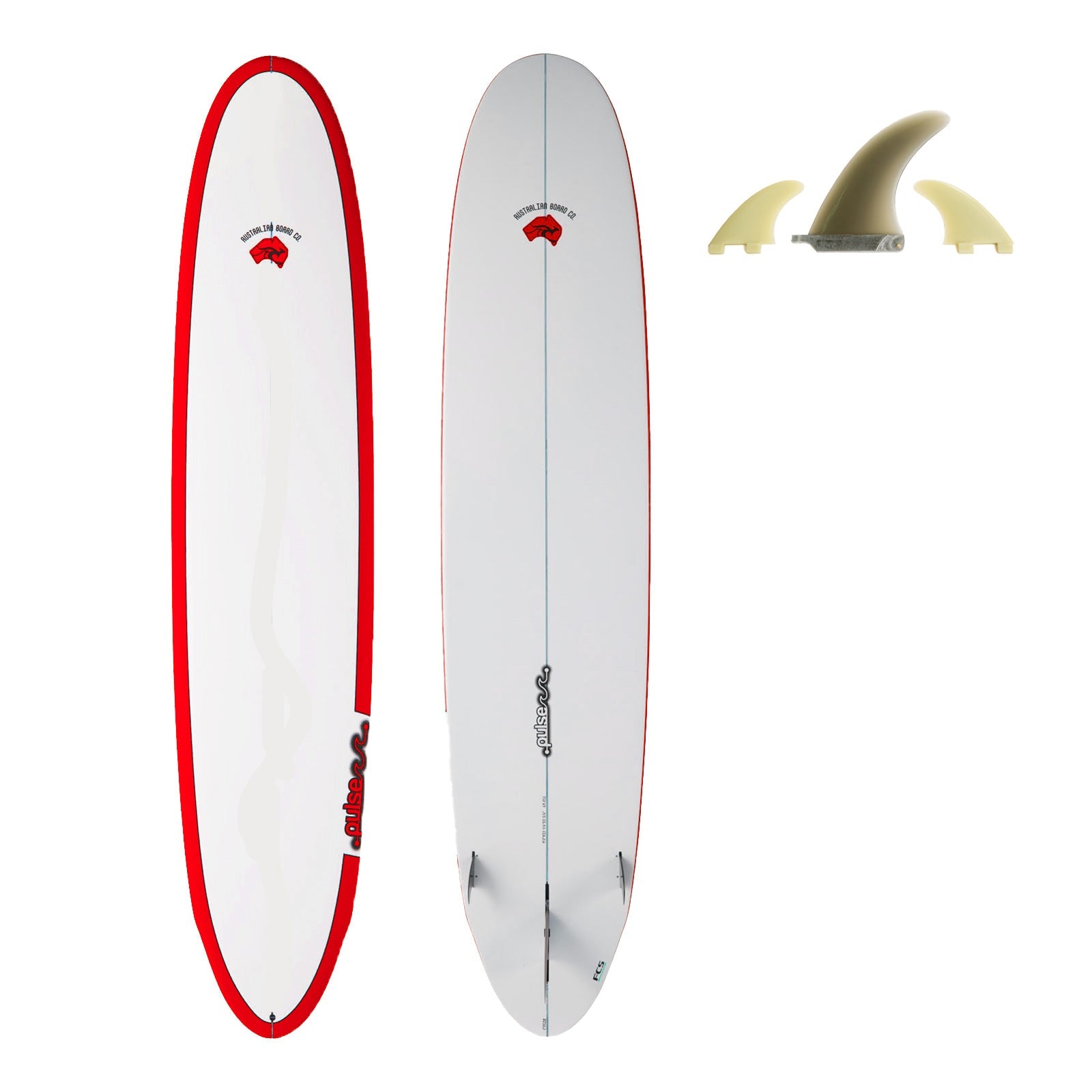 9ft Pulse Round Tail Longboard Surfboard by Australian Board Co (Fins Included) Longboard Circle One Surf