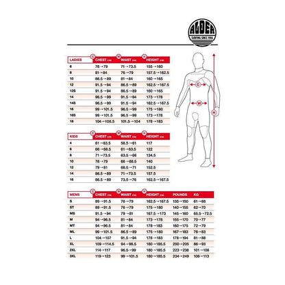 Alder Evo Fire MX Men's 6/4 mm Chest Zip Black Wetsuit Wetsuits Alder