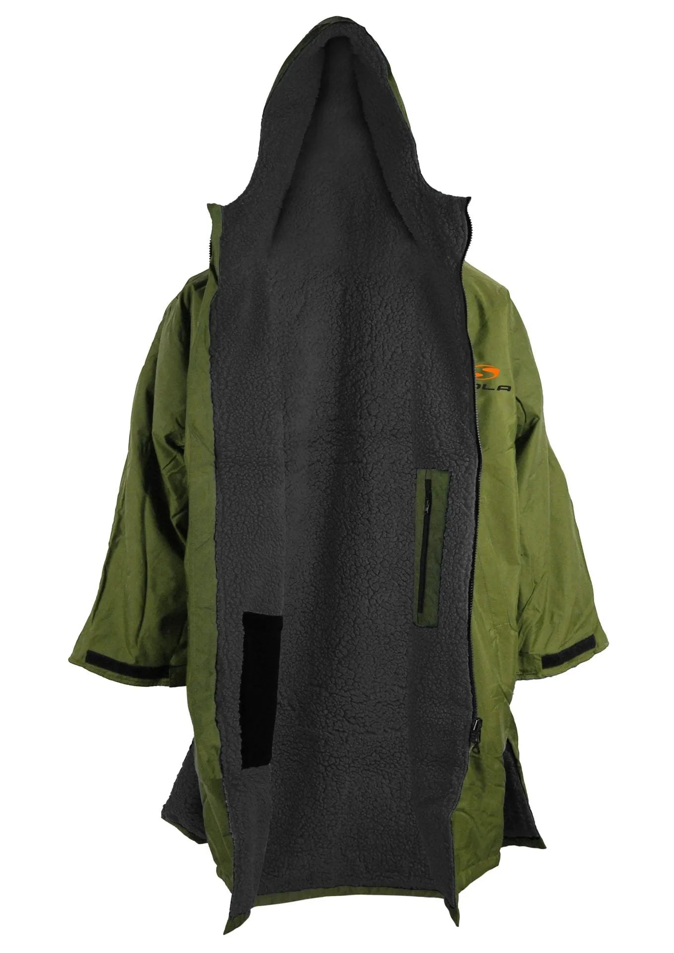 Sola Waterproof Dry Changing Robe Coat Khaki Black Poncho Sola