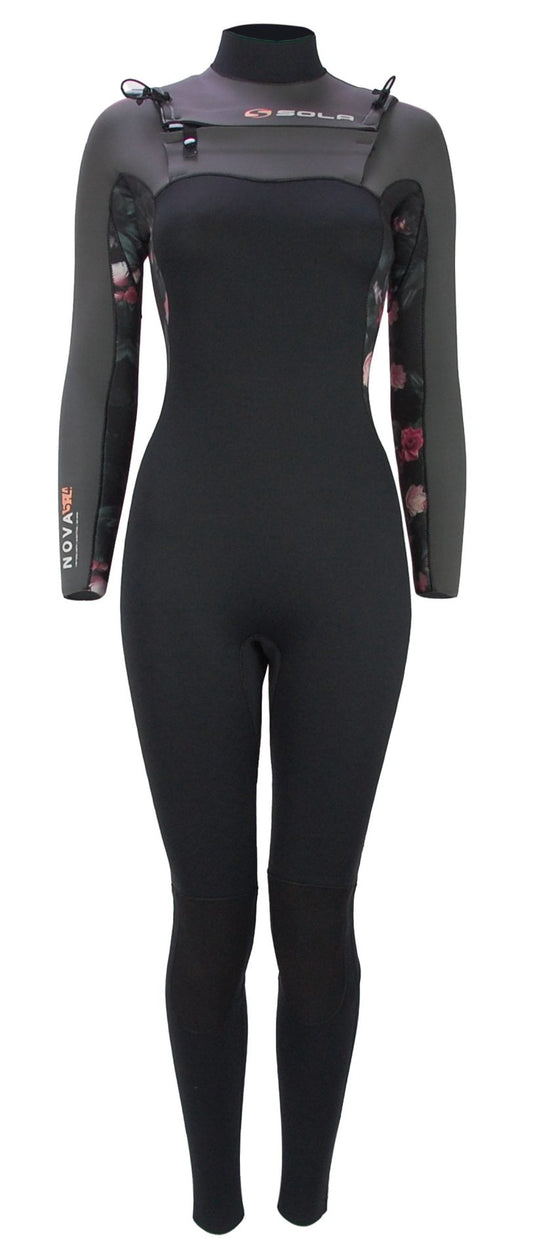 Sola Nova Womens 5/4mm Chest Zip Wetsuit Slate