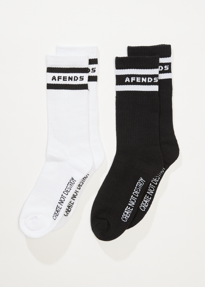 AFENDS Create Not Destroy Two Pack Sock socks AFENDS