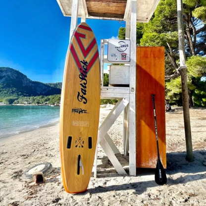 Wooden Menace 11'2 Inflatable Paddle Board | SUP With Seat SUPs FatStick Boards