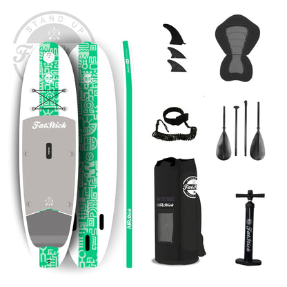 AirStick 10'6 Inflatable Stand Up Paddle Board SUP | With Seat SUPs FatStick Boards Green