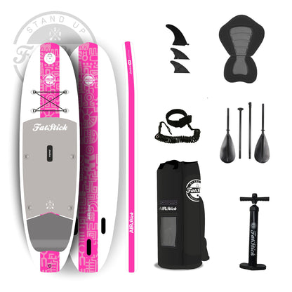 AirStick 10'6 Inflatable Stand Up Paddle Board SUP | With Seat SUPs FatStick Boards Pink