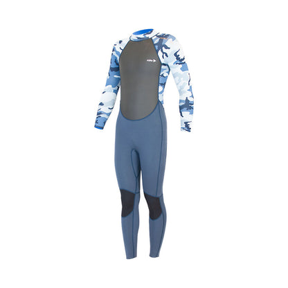 Alder Impact Junior 3/2 Full Length Kids Wetsuit Wetsuit Alder Blue Camo Age 6