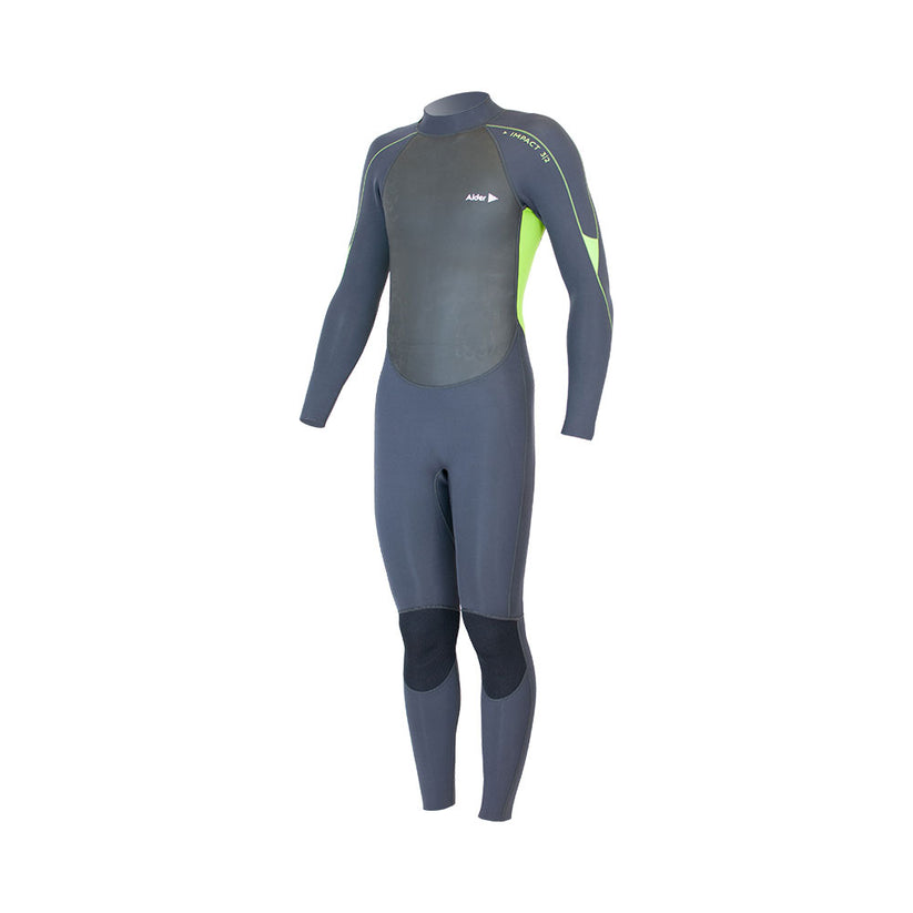 Alder Impact Junior 3/2 Full Length Kids Wetsuit Wetsuit Alder Green Age 6