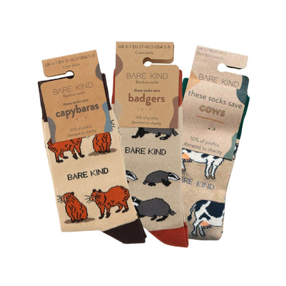 Beige Lover 3 Pack Bamboo Sock Set Socks Bare Kind