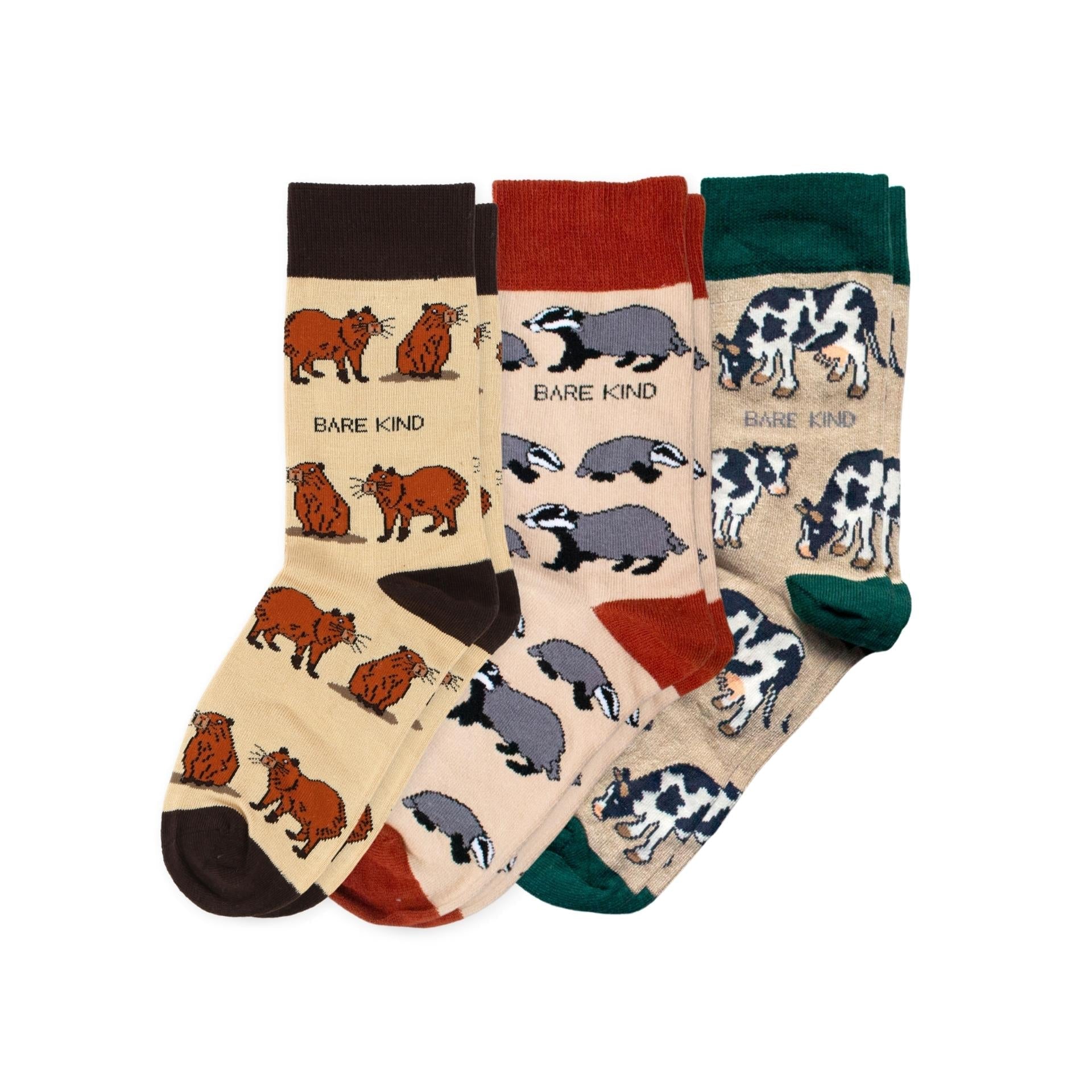 Beige Lover 3 Pack Bamboo Sock Set Socks Bare Kind