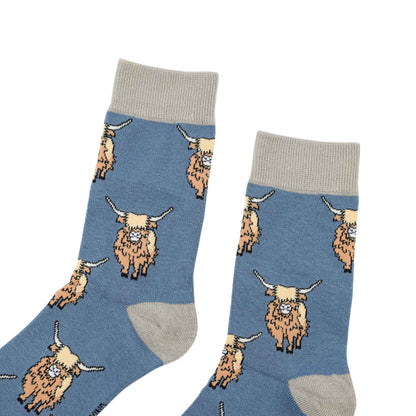 Save the Highland Cow Bamboo Socks Socks Bare Kind