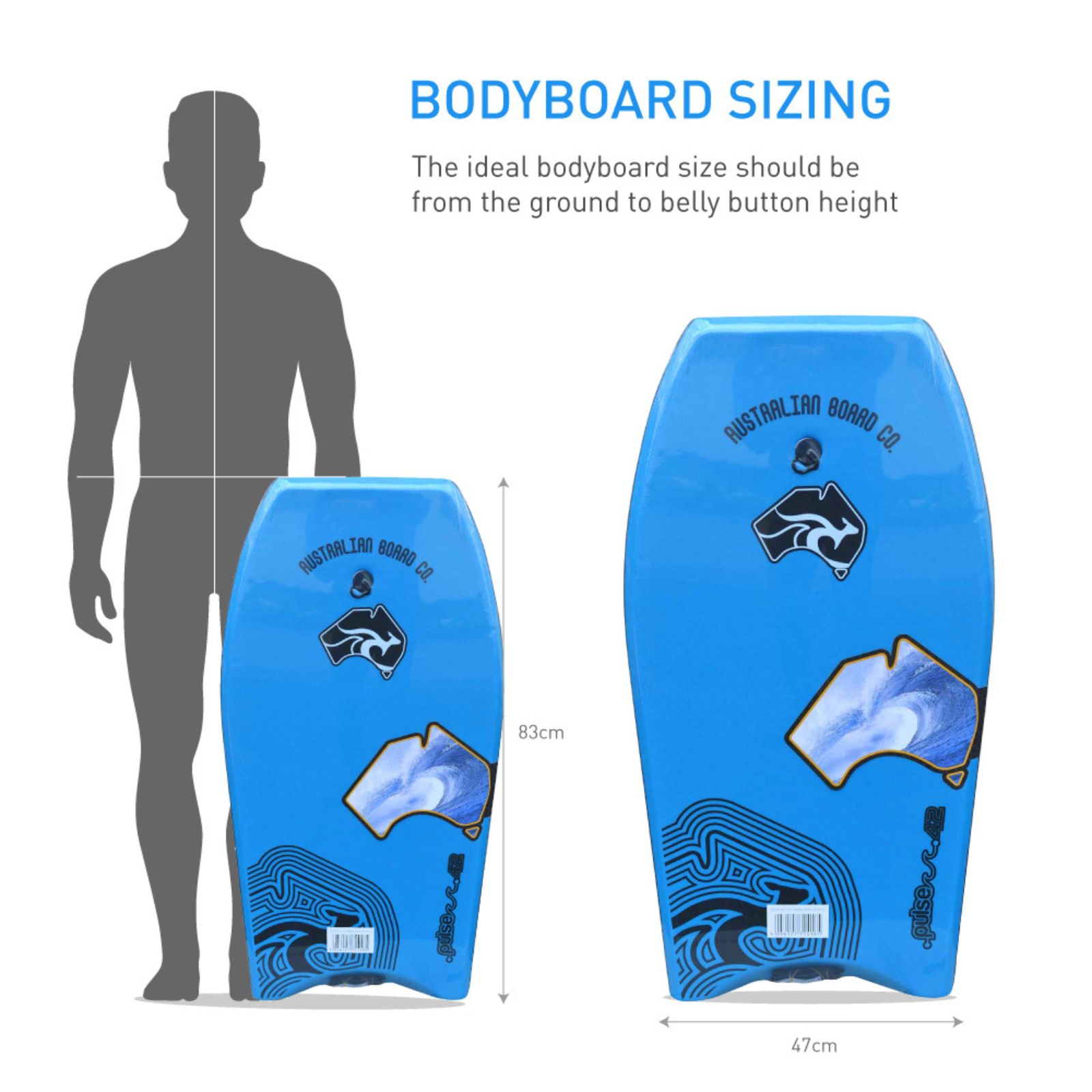 45inch Adult PULSE Series EPS Bodyboard by Australian Board Co Bodyboard Circle One Surf