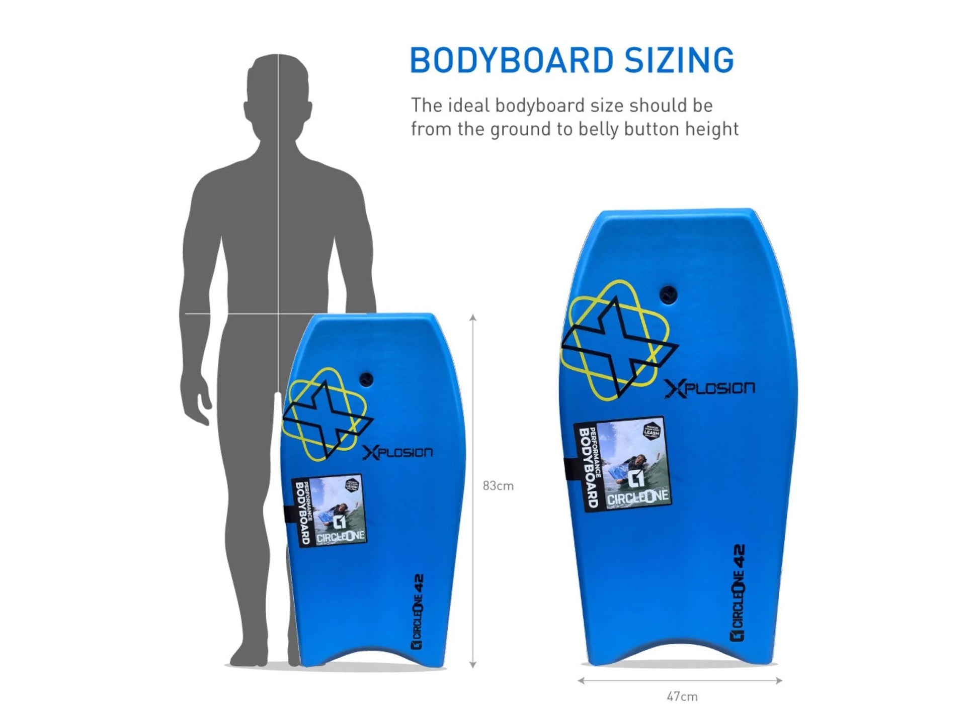 40inch Adult/Kids XPLOSION Series EPS Bodyboard Bodyboard Circle One Surf