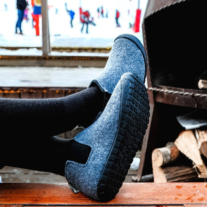 Brumby - Women's - Grey & Charcoal Brumby Slippers Gumbies