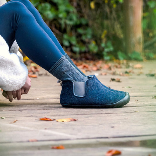 Brumby - Women's - Navy & Grey Brumby Slippers Gumbies
