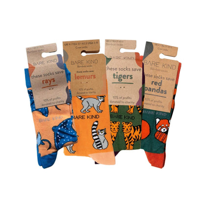 Orange Lover 4 Bamboo Sock Set Socks Bare Kind