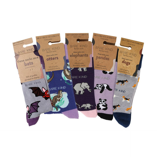 Purple Lover 5 Bamboo Sock Set Socks Bare Kind