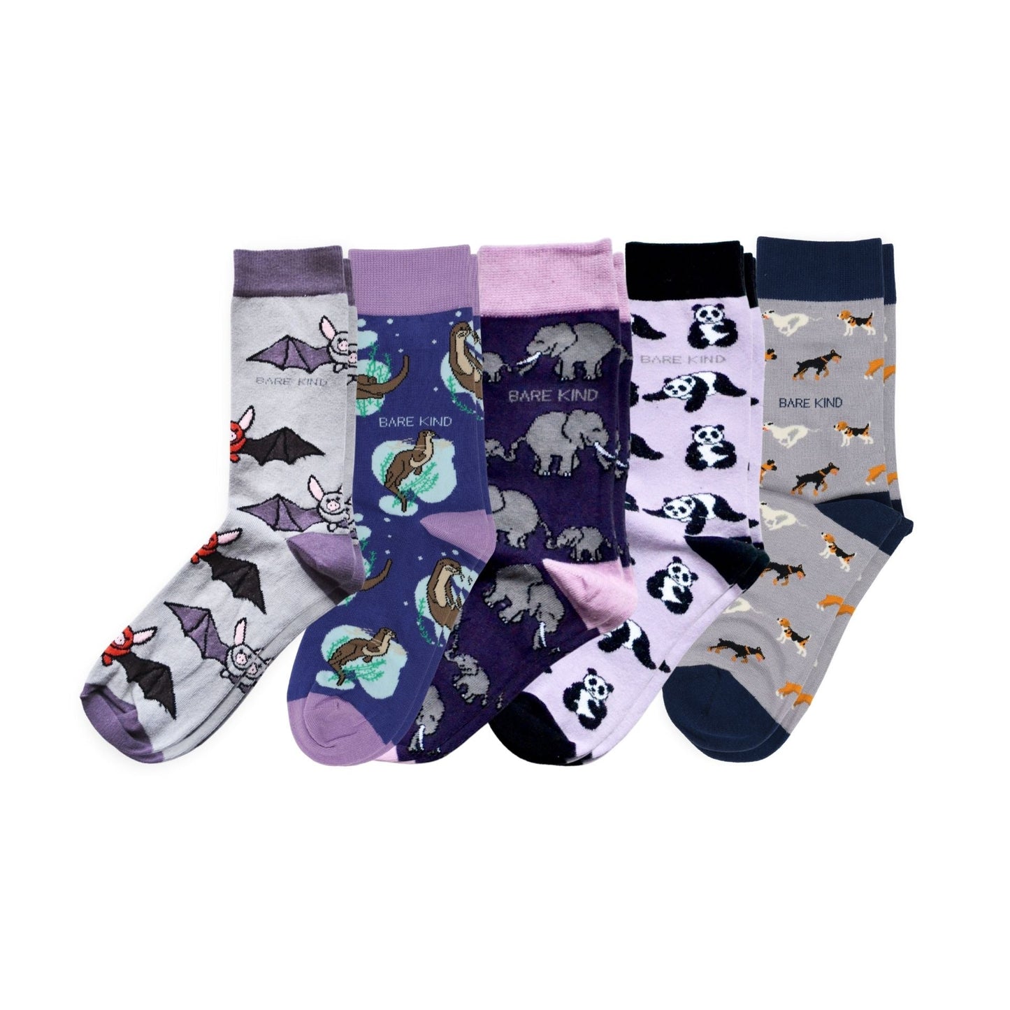 Purple Lover 5 Bamboo Sock Set Socks Bare Kind