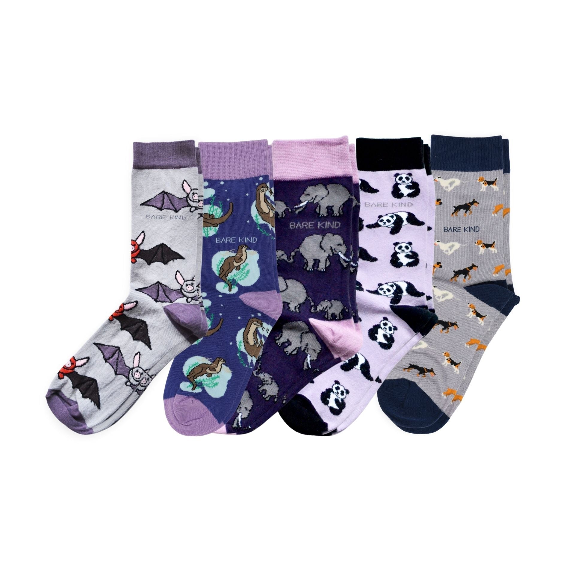 Purple Lover 5 Bamboo Sock Set Socks Bare Kind