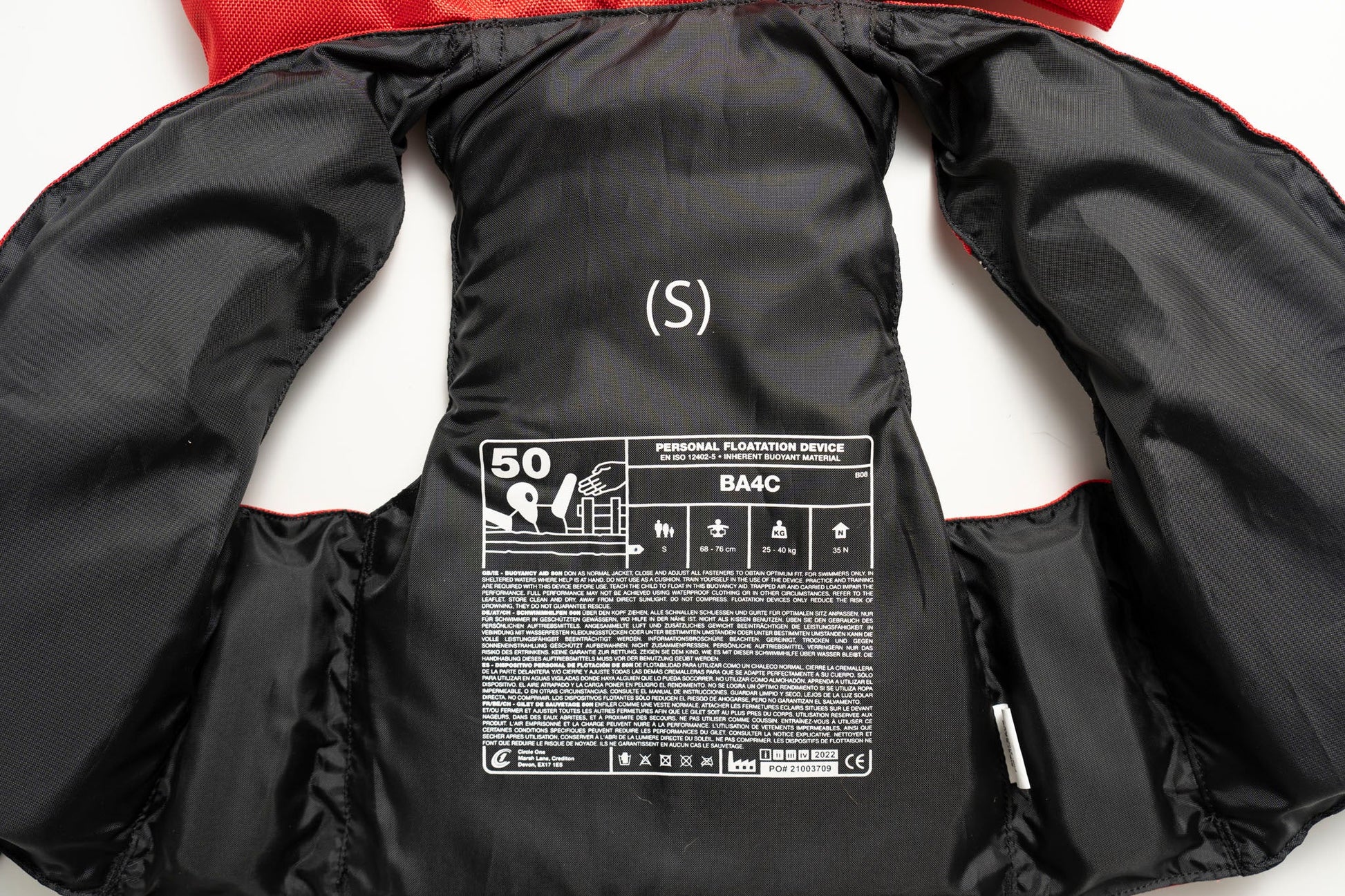 40N Child Buoyancy Aid Centre PFD, 3 Straps & Collar (One Size) Buoyancy Aid Circle One Surf