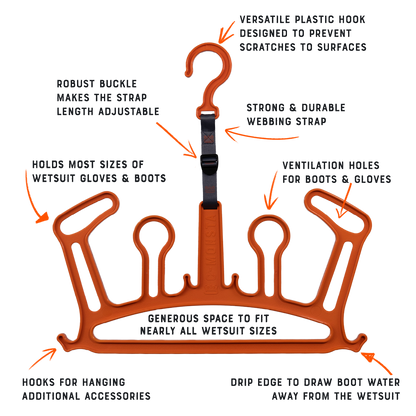 C-Monsta Wetsuit Hanger V2 - Orange (UK) wetsuit hanger C-MONSTA