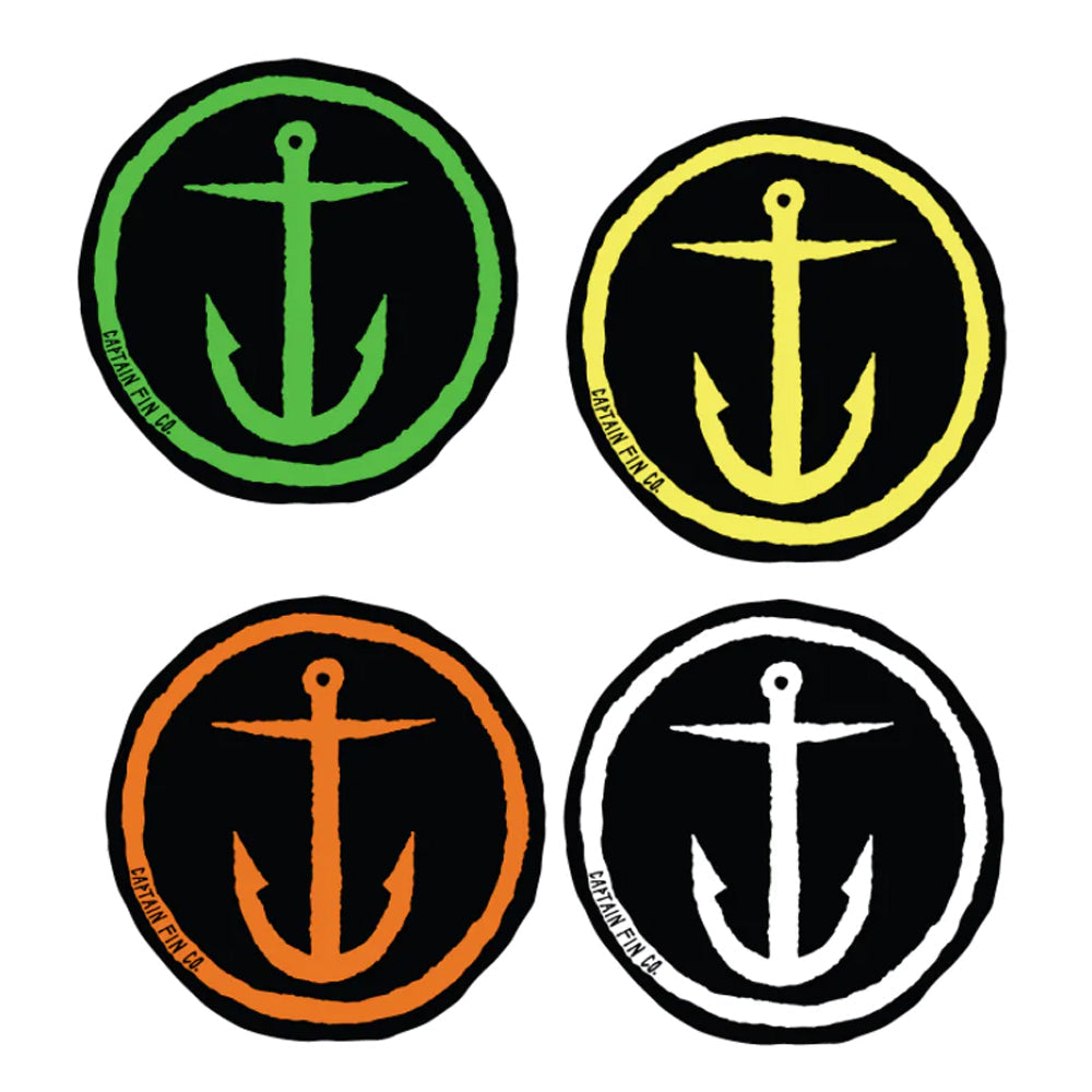 Captain Fin Co - 24x Sticker Pack - Original Anchor Bumper Stickers Captain Fin Co