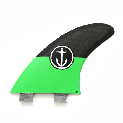 Captain Fin Co - CF Series 5 Fin - Medium - Black/Green (FCS) Surfboard Fins Captain Fin Co Black/Green Medium