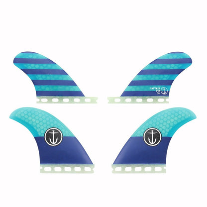 Captain Fin Co - CF Quad Classic - Medium/Large - Blue (Futures) Surfboard Fins Captain Fin Co