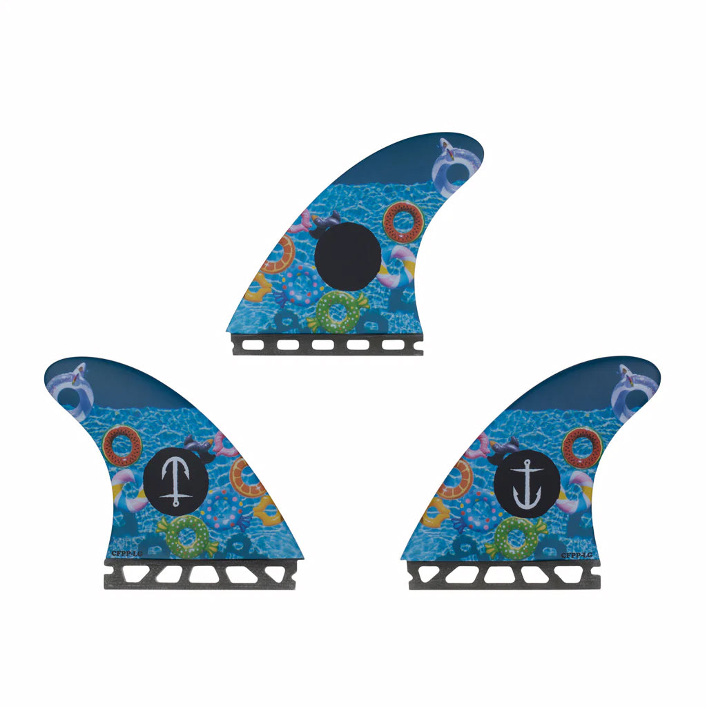Captain Fin Co - CF Pool Party Tri - Medium - Blue (Futures) Surfboard Fins Captain Fin Co