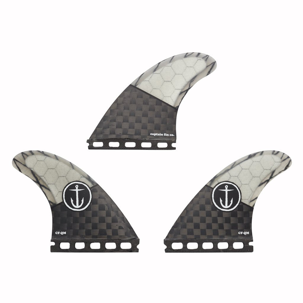 Captain Fin Co - CF Quickness Tri - SM/MD/LG - Black (Futures) Surfboard Fins Captain Fin Co