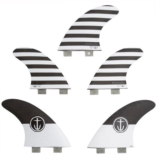Captain Fin Co - CF Series 5 Fin - Large - Black/White (FCS)