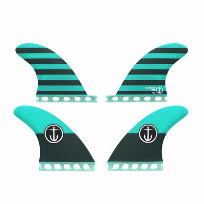 Captain Fin Co - CF Quad - Medium - Aqua (Futures) Surfboard Fins Captain Fin Co