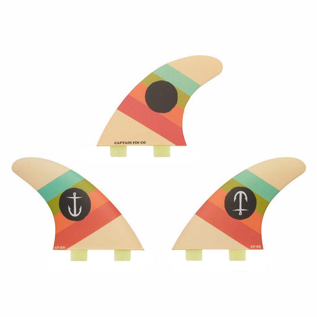 Captain Fin Co - CF Series Tri - XS/SM/MD/LG - Cream (FCS) Surfboard Fins Captain Fin Co