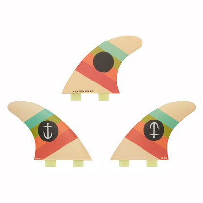 Captain Fin Co - CF Series Tri - XS/SM/MD/LG - Cream (FCS) Surfboard Fins Captain Fin Co