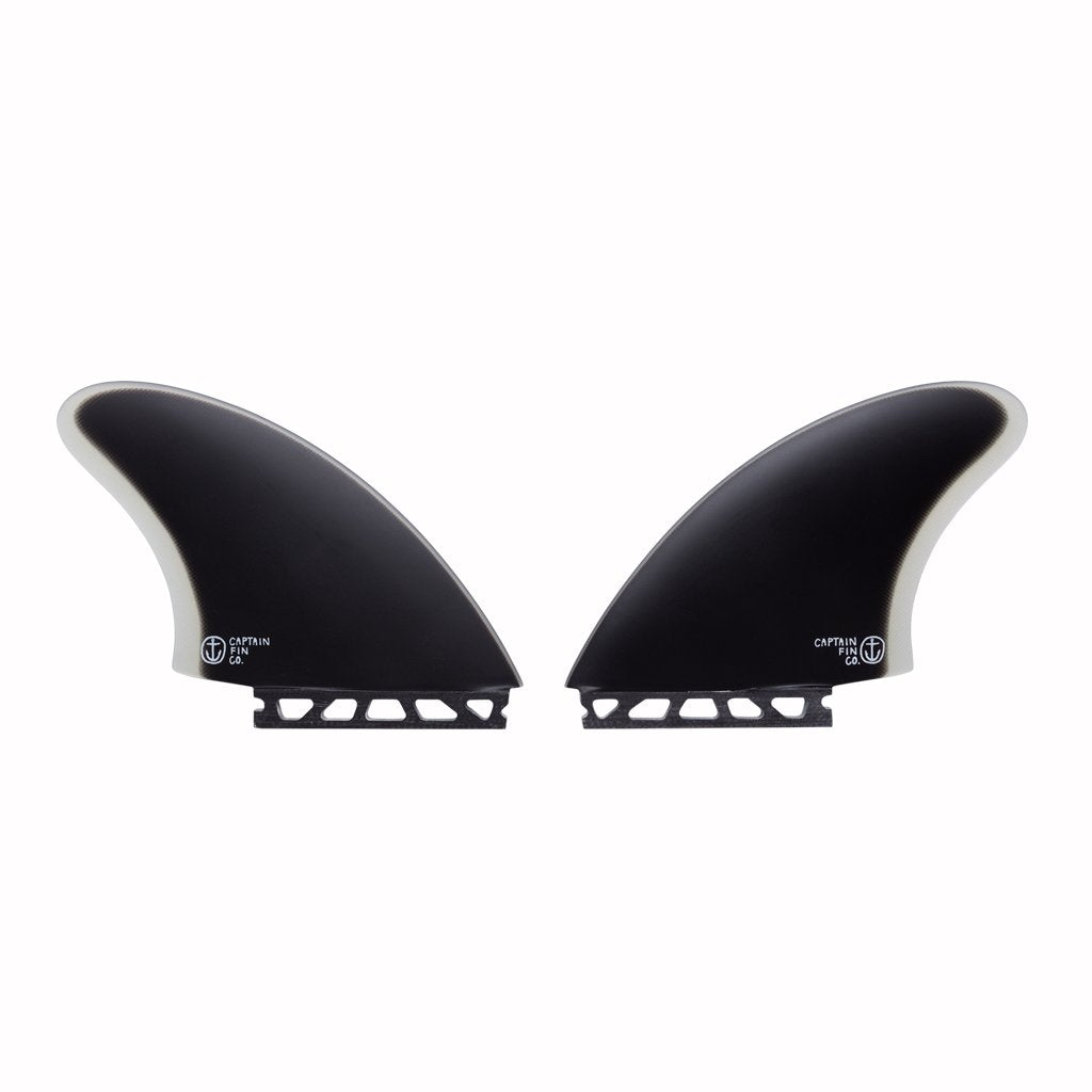 Captain Fin Co - CF Twin Keel - Large - Black (Futures) Surfboard Fins Captain Fin Co