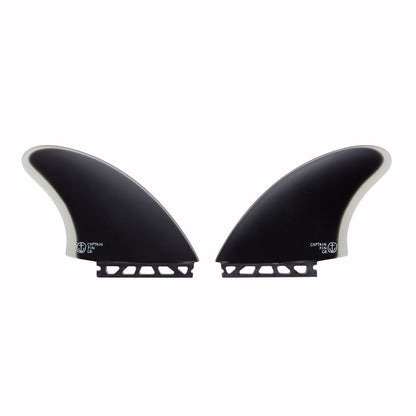 Captain Fin Co - CF Twin Keel - Large - Black (Futures) Surfboard Fins Captain Fin Co