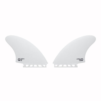 Captain Fin Co - CF Twin Keel - Large - White (Futures) Surfboard Fins Captain Fin Co