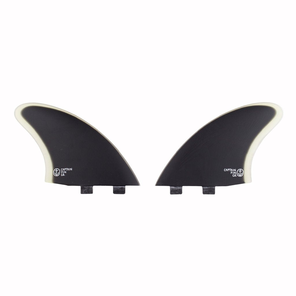 Captain Fin Co - CF Twin Keel - Large - Black (FCS) Surfboard Fins Captain Fin Co