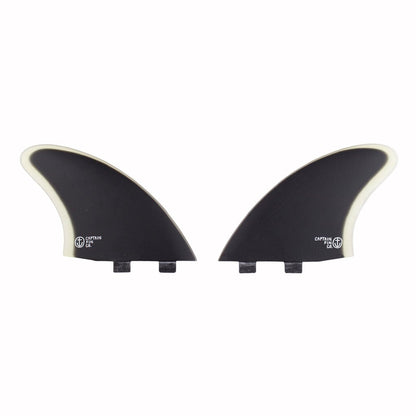 Captain Fin Co - CF Twin Keel - Large - Black (FCS) Surfboard Fins Captain Fin Co