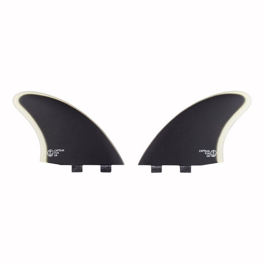 Captain Fin Co - CF Twin Keel - Large - Black (FCS) Surfboard Fins Captain Fin Co