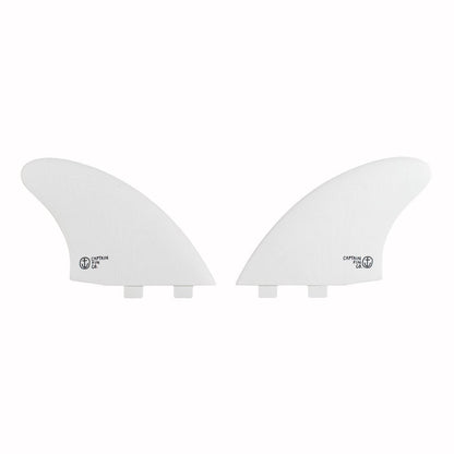 Captain Fin Co - CF Twin Keel - Large - White (FCS) Surfboard Fins Captain Fin Co