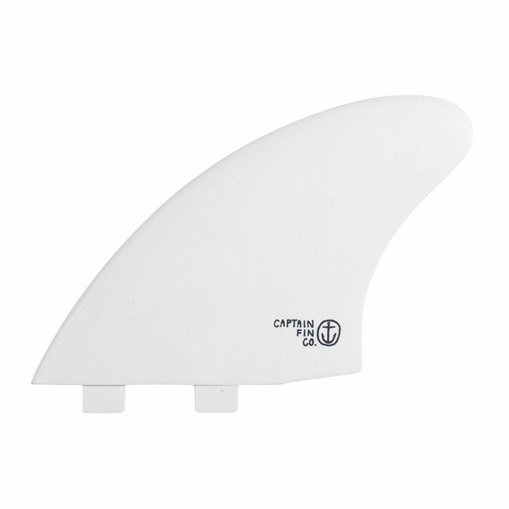 Captain Fin Co - CF Twin Keel - Large - White (FCS) Surfboard Fins Captain Fin Co