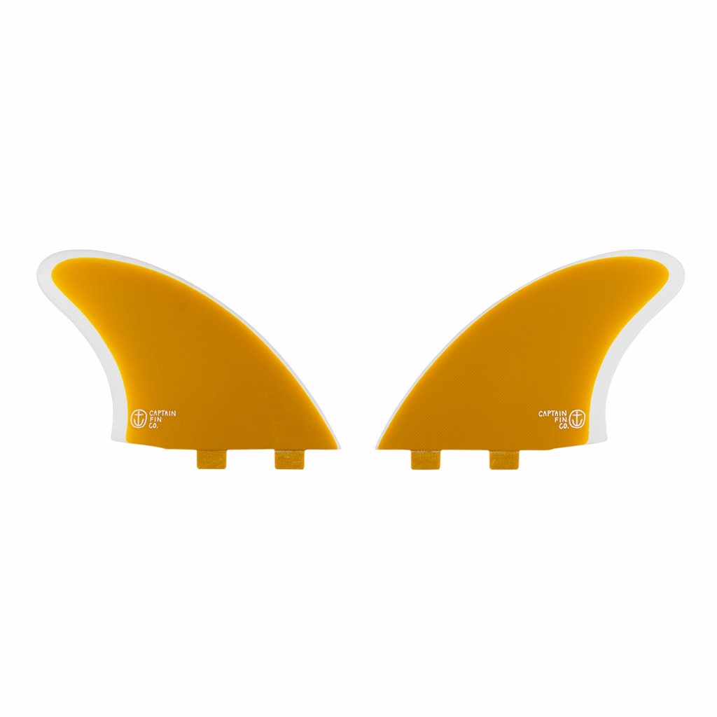 Captain Fin Co - CF Twin Keel - Large - Yellow (FCS) Surfboard Fins Captain Fin Co