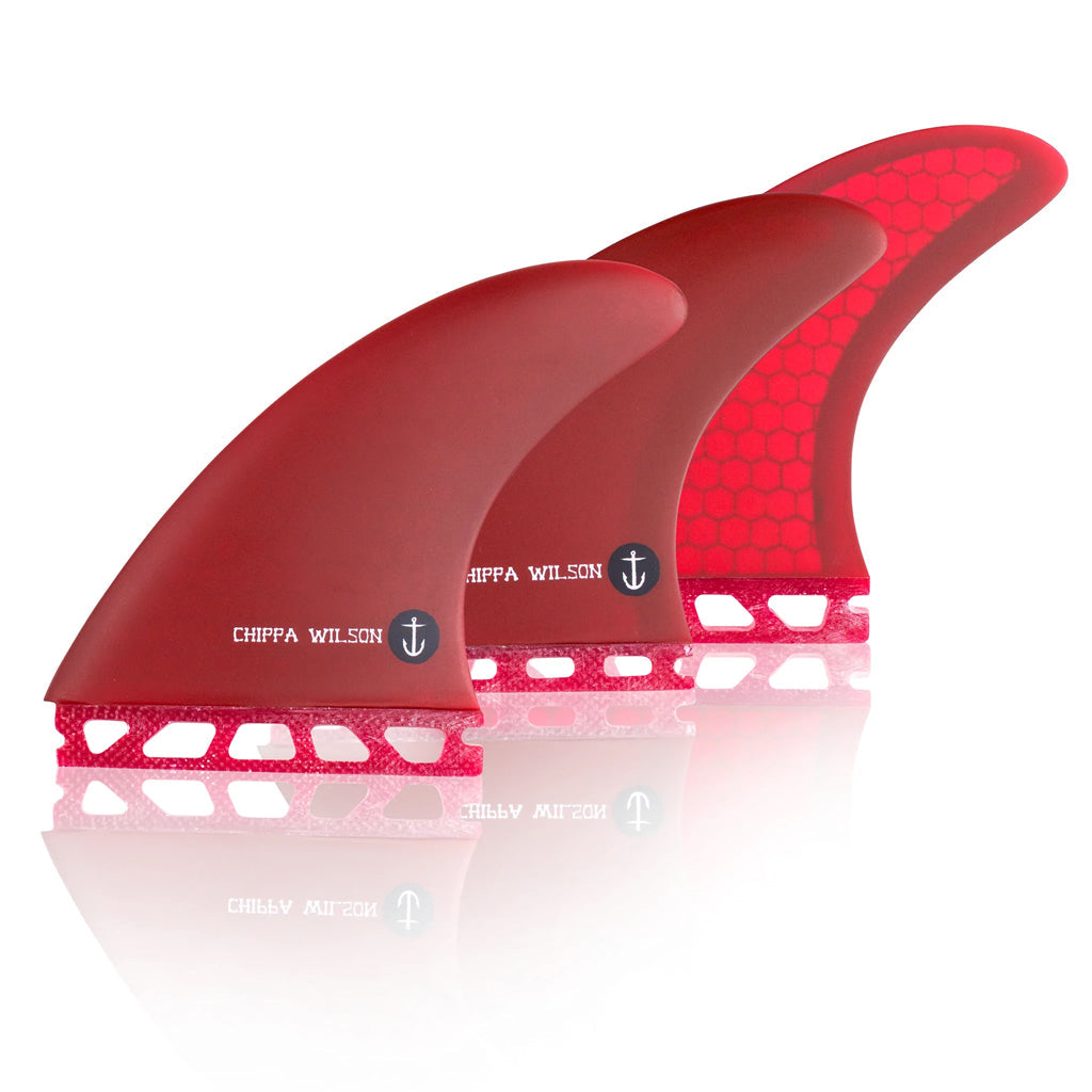 Captain Fin Co - Chippa Wilson New Bones Tri - Large - Burgundy (Futures) Surfboard Fins Captain Fin Co