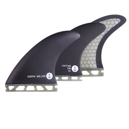 Captain Fin Co - Chippa Wilson New Bones Tri - Medium - Black (Futures) Surfboard Fins Captain Fin Co