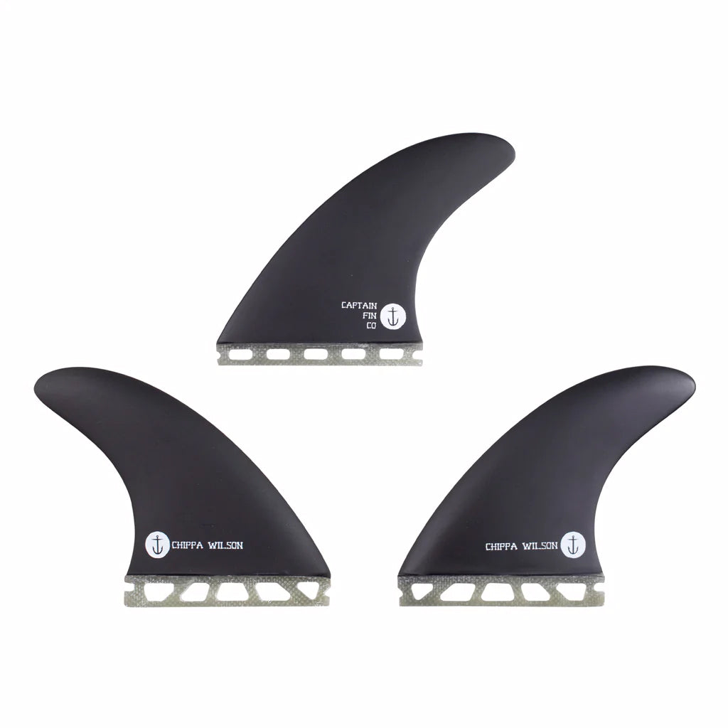 Captain Fin Co - Chippa Wilson New Bones Tri - Medium - Black (Futures) Surfboard Fins Captain Fin Co