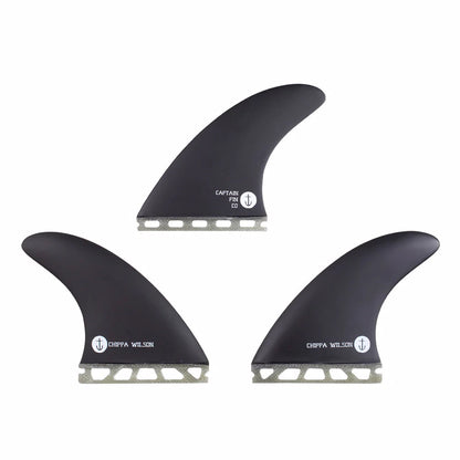 Captain Fin Co - Chippa Wilson New Bones Tri - Medium - Black (Futures) Surfboard Fins Captain Fin Co