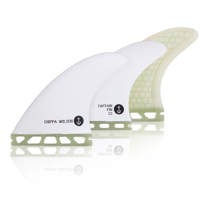 Captain Fin Co - Chippa Wilson New Bones Tri - Small - White (Futures) Surfboard Fins Captain Fin Co