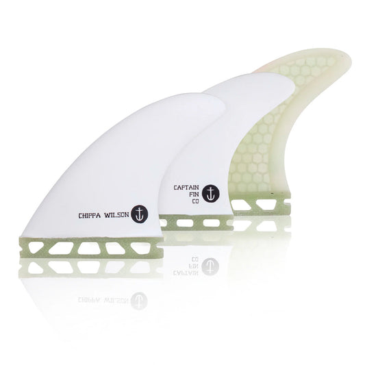 Captain Fin Co - Chippa Wilson New Bones Tri - Small - White (Futures) Surfboard Fins Captain Fin Co