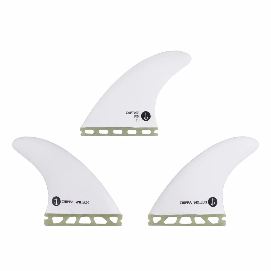 Captain Fin Co - Chippa Wilson New Bones Tri - Small - White (Futures) Surfboard Fins Captain Fin Co