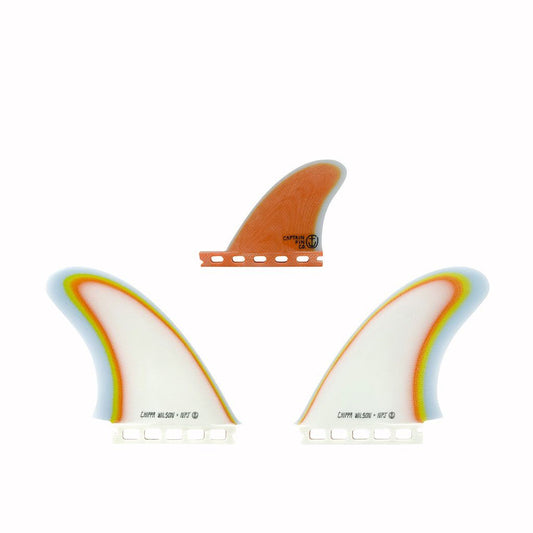 Captain Fin Co - Chippa Wilson + NPJ Twin Especial + Trailer - Large - Orange (Futures) Surfboard Fins Captain Fin Co